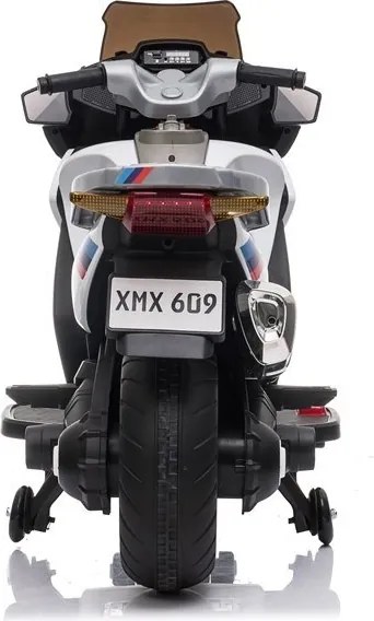 LEAN CARS Elektrická motorka pre deti XMX609 LED svetlá MP3 biela