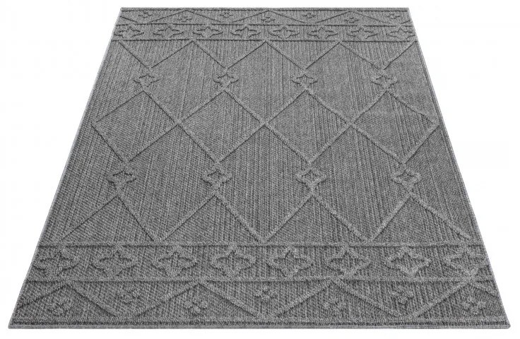 Kusový koberec Patara 4955 Grey – na von aj na doma, 200x290, šedá, chodba / predsieň, Ayyildiz