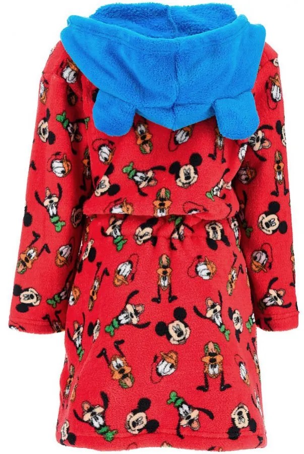 Detský coral fleece župan s kapucňou Disney, EU 98 Červená