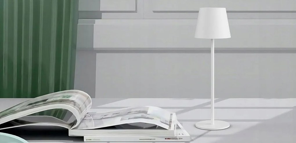 Toolight Toolight, dotyková LED nočná stolná lampa 5W, 3 farby svetla, USB napájanie, APP1370-T WHITE, biela, OSW-08634