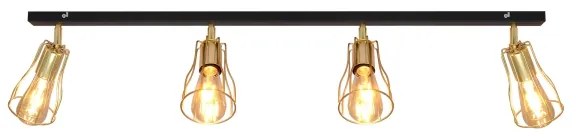 Bodové svietidlo TUBE 4xE27/15W/230V zlatá/čierna