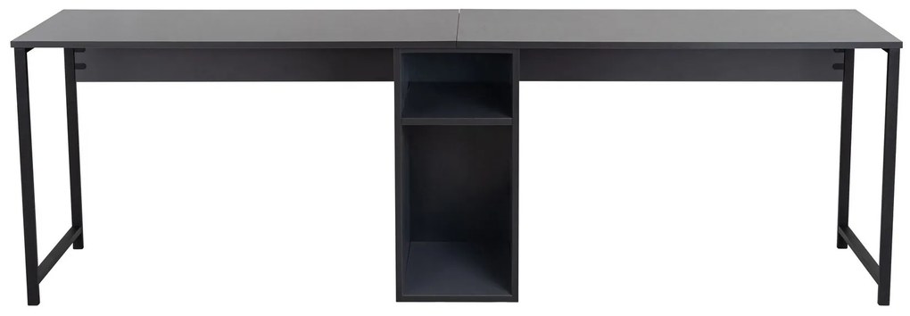 Kancelářská sestava pro 2 osoby TWIN antracitová