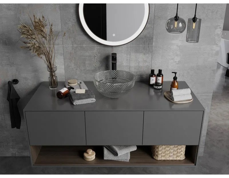 Mexen Dora, sklenené umývadlo na dosku 34 x 34 cm, číra, 24113400