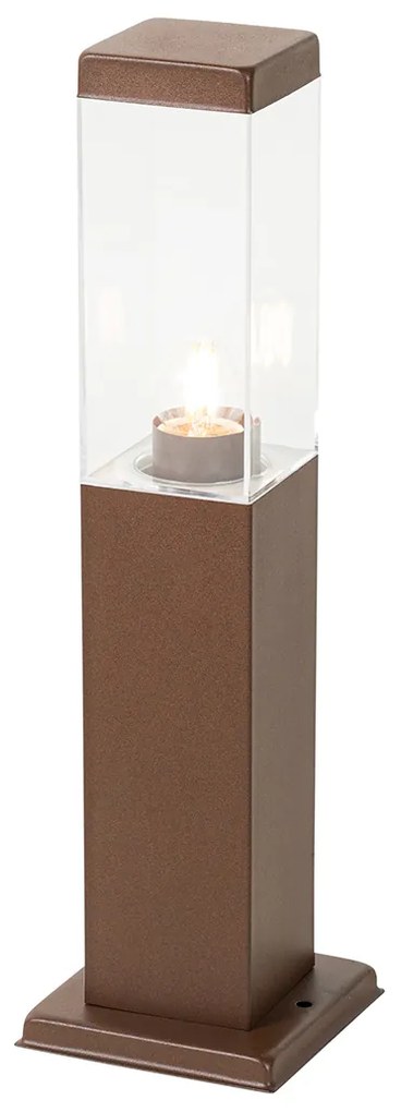 Inteligentné vonkajšie stĺpikové svietidlo hrdzavo hnedé 45 cm vrátane P45 - Malios