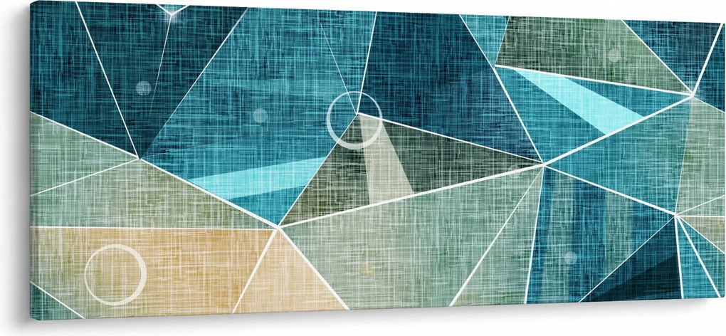 Obraz - Tyrkysová abstrakcia (120x50 cm)