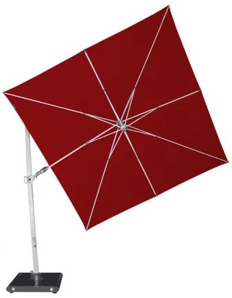 Knirps Knirps 275 x 275 cm - slnečník s bočnou tyčou : Farba slnečníka - bordó (vínová)