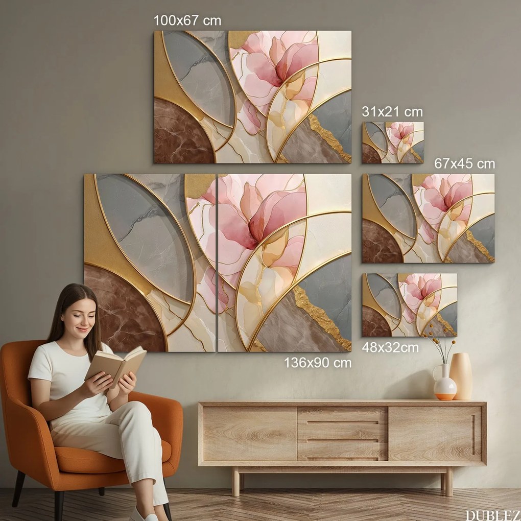 DUBLEZ | Moderný art deco obraz - Krása v mramore | UV potlač, Premium