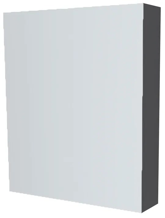 Mereo, Mereo Kúpeľňová zrkadlová skrinka 60 cm, galerka, 1x dvierka ľavá, Multidecor, Šedá diamant, MER-CN798G61SEDD