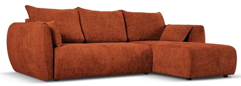 Oranžová rohová pohovka (pravý roh) Matera – Cosmopolitan Design