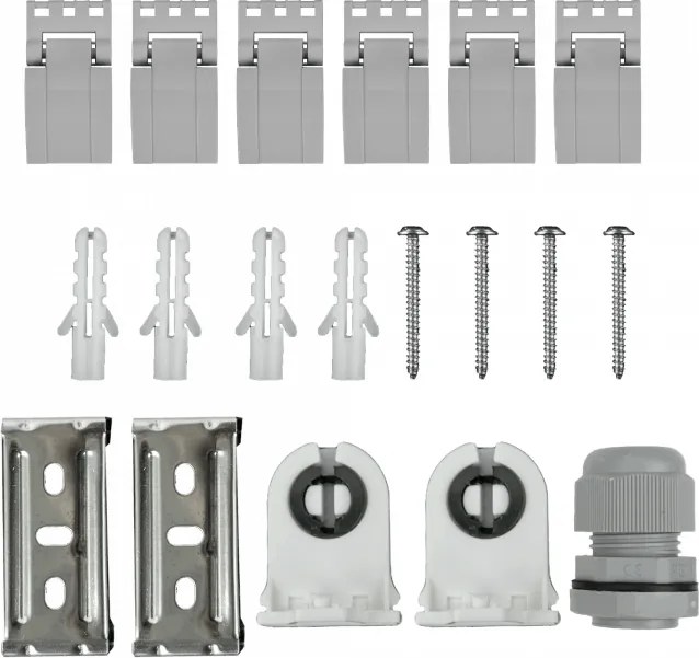 Sada hermetického svietidla LED žiarivky do garáže 120 cm povrchová montáž