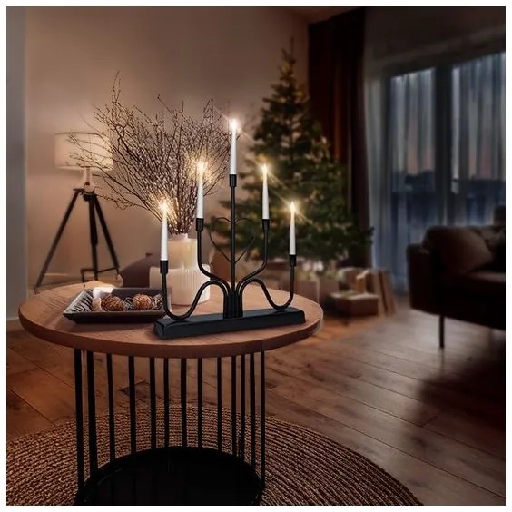 Solight 1V280 - LED vianočný svietnik 5xLED/2xAA teplá biela