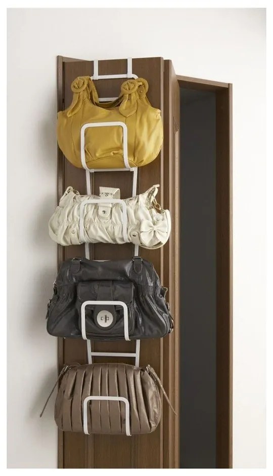 Biely vešiak na kabelky so 4 háčikmi YAMAZAKI Sapporo