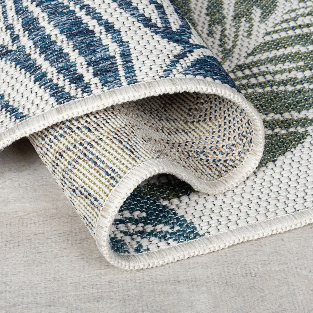 Zeleno-modrý vnútorný a vonkajší koberec 200x290 cm Bella Leaf – Flair Rugs