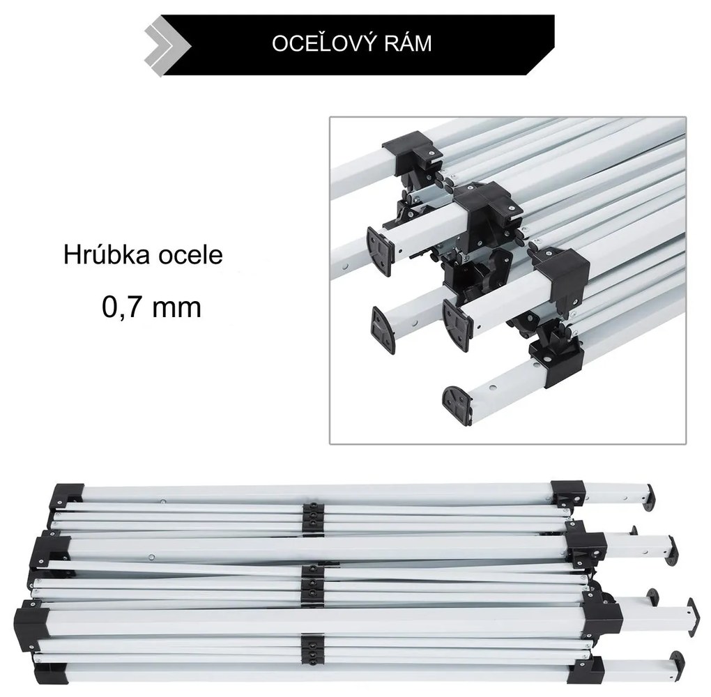 InternetovaZahrada Záhradný altánok 3x6 m - modrý