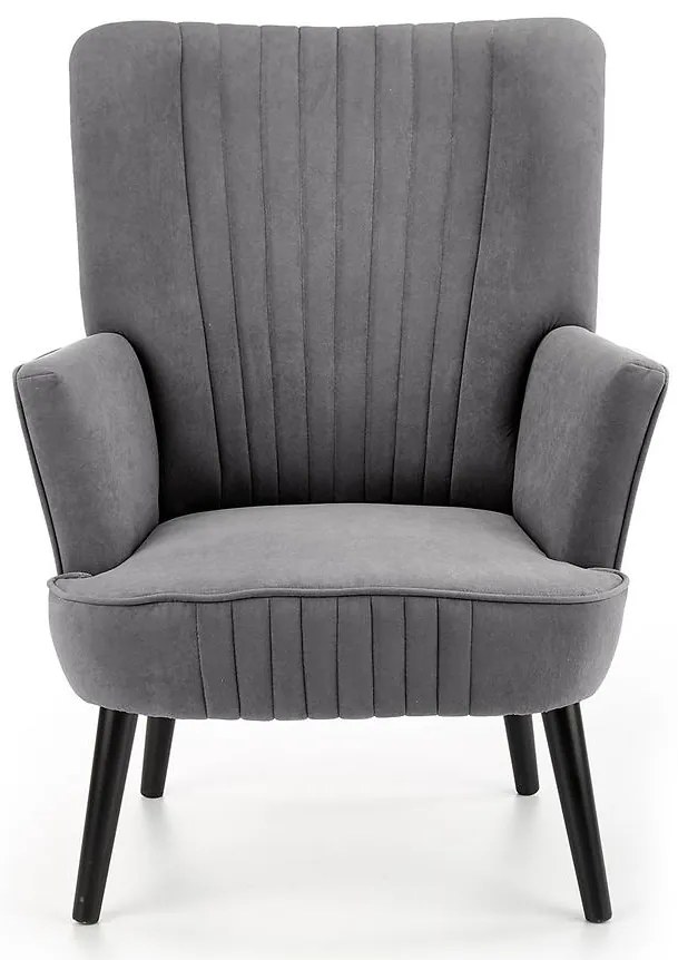 Kreslo Delgado sivá/čierna