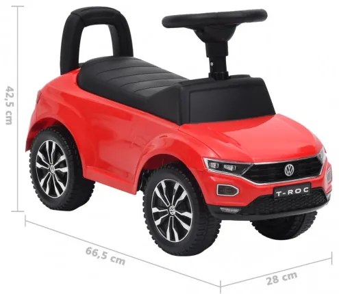 vidaXL Odrážacie auto Volkswagen T-Roc červené-