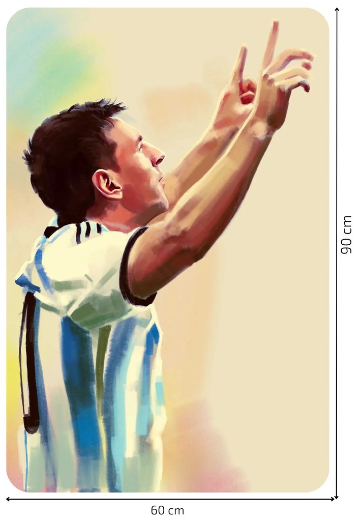 Textilná nálepka na stenu "MESSI"