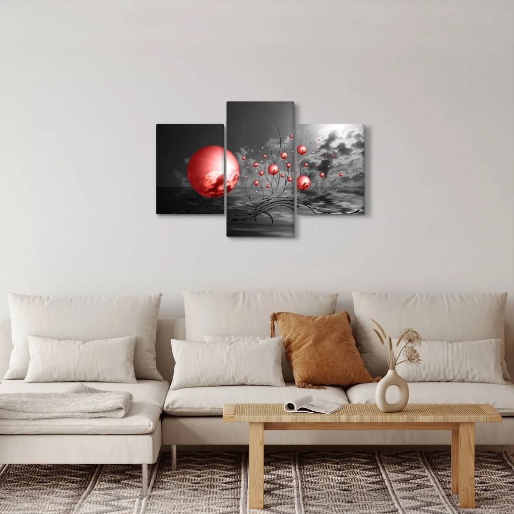 Obraz červených gulí (90x60 cm)
