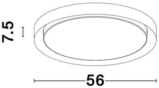 LED stropné svietidlo Troy 56 biele