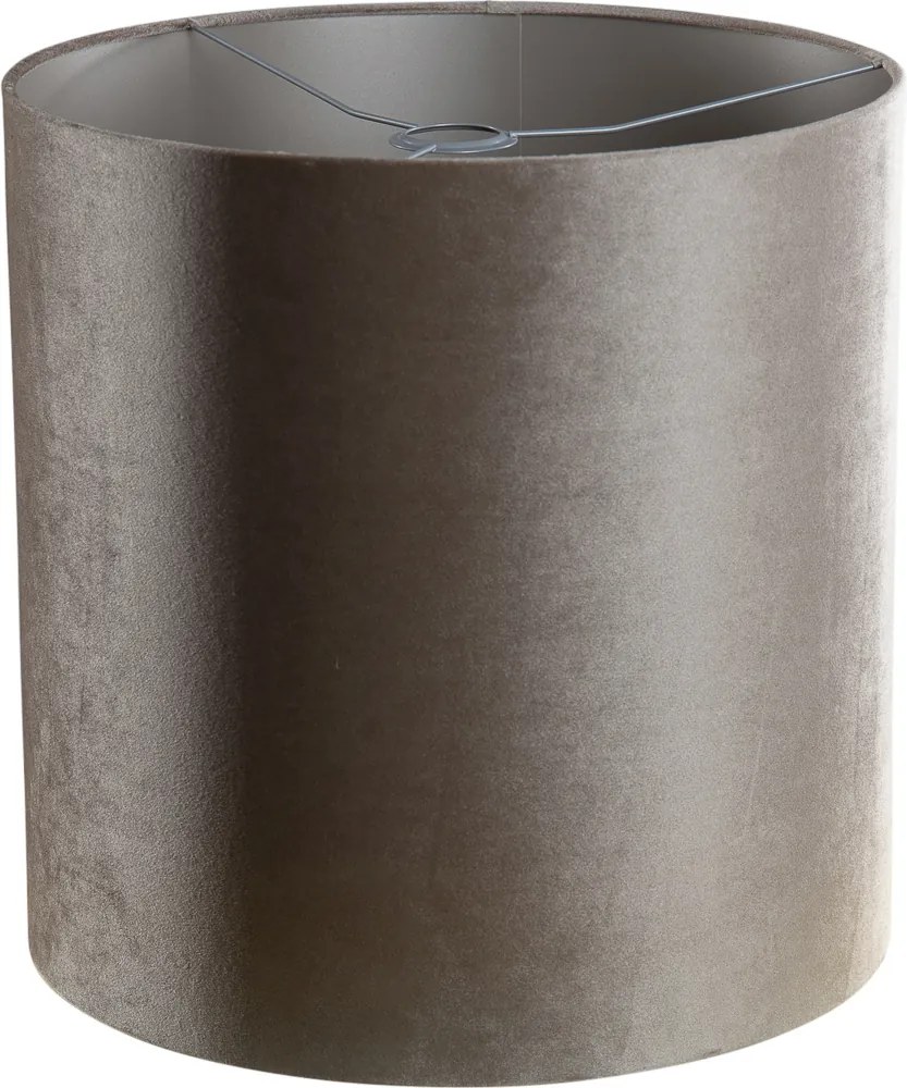 Zamatové tienidlo na lampu Taupe Cylinder 40/40/40