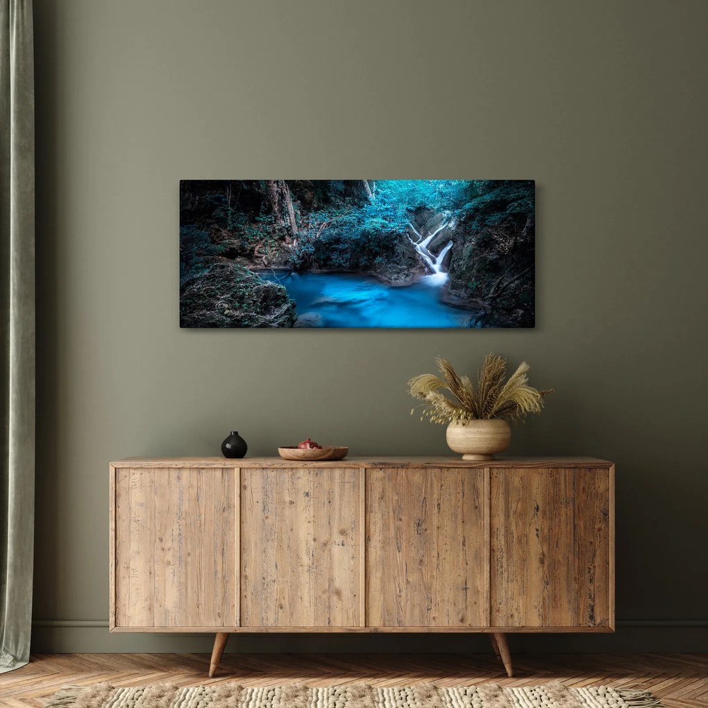 Obraz - Magická noc v tropickom lese (120x50 cm)