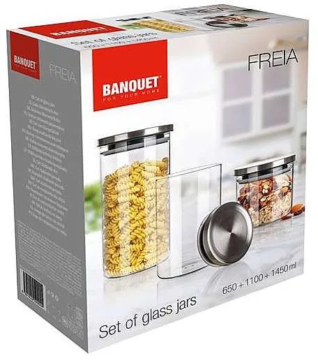 Banquet Freia súprava dóz na potraviny 3 ks