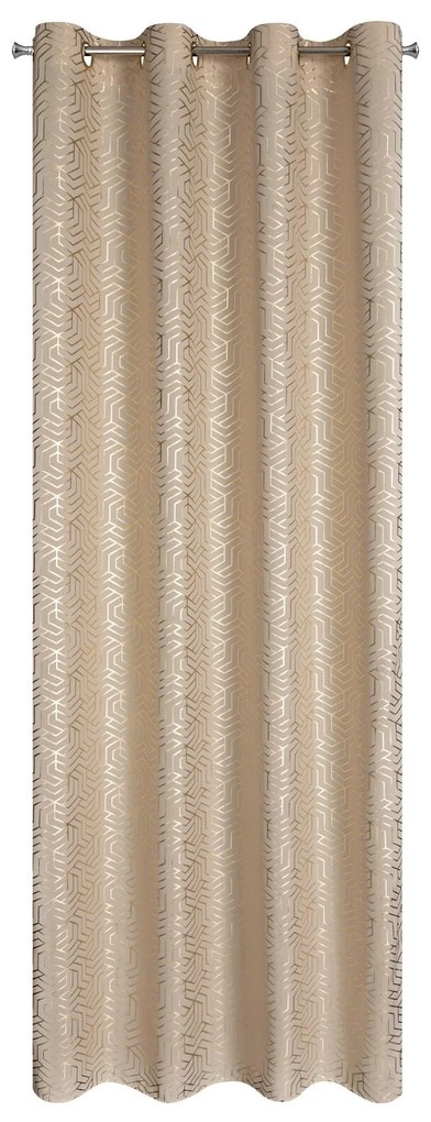 ZÁVES NA KRÚŽKOCH SEMI 140X250 CM VZOROVANÁ