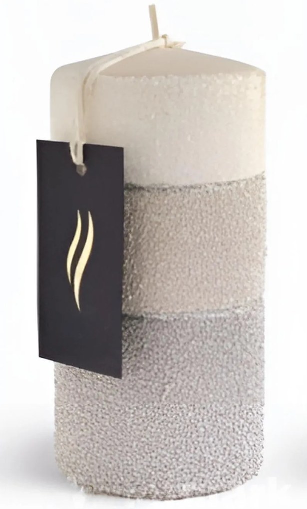 Parafínová svíčka Milano 17,5 cm béžová