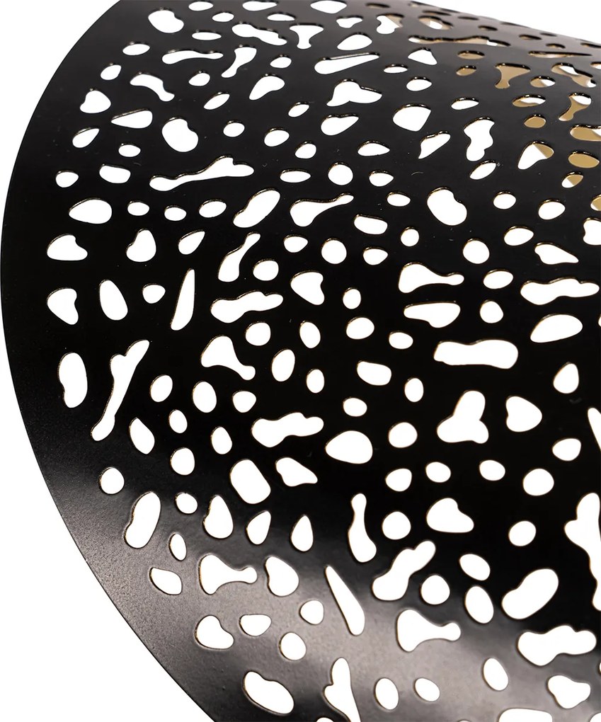 Orientálne závesné svietidlo čierne so zlatom 35 cm - Japke