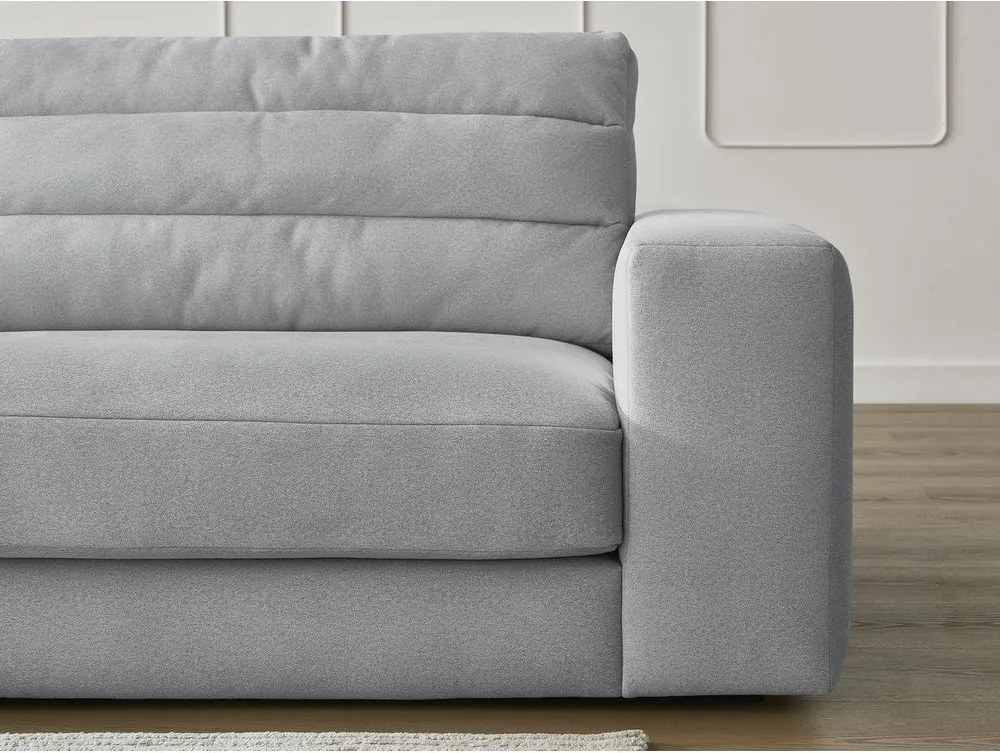 Svetlosivá zamatová rohová pohovka (ľavý roh/s leňoškou) Sierra – Bobochic Paris