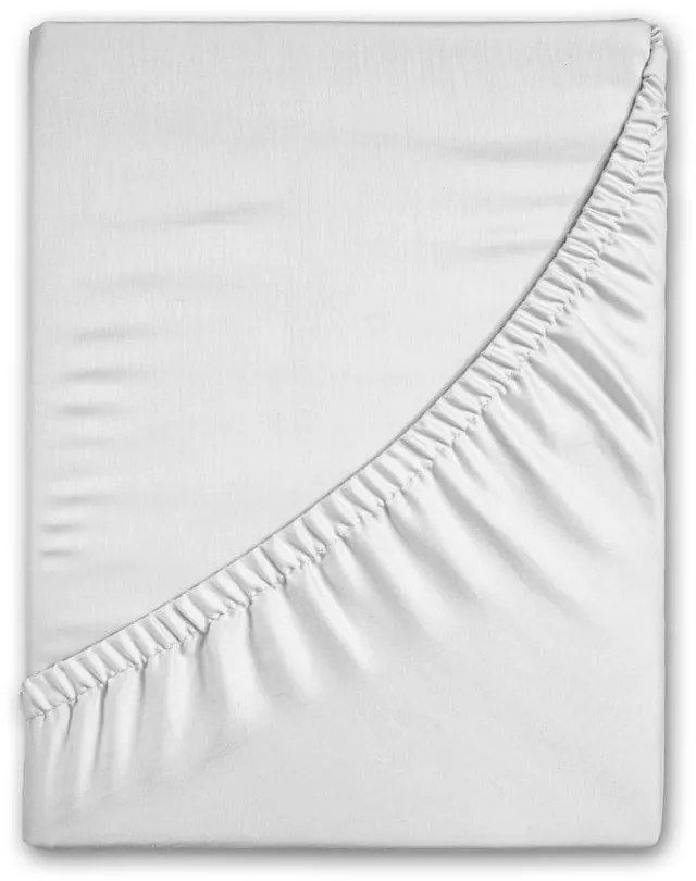 Biela napínacia flanelová plachta 140x200 cm – Good Morning