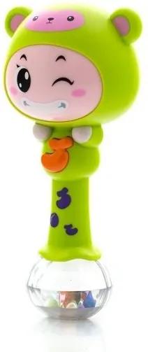 EURO BABY Euro Baby Edukační hračka - chrastítko s melodií - ZODIAK - zelený