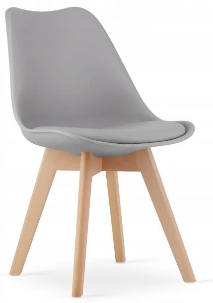 Jedálenský stôl TODI biely 60 cm s dvoma stoličkami MARK sivé