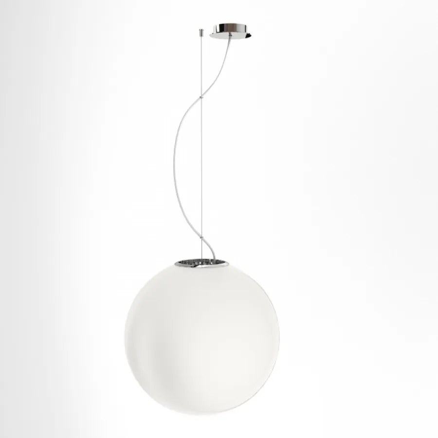 LUNEA  | závesná lampa biele sklo Priemer: 50cm