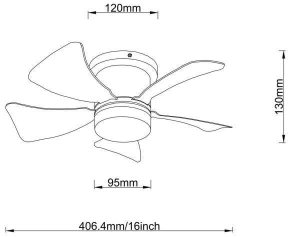 Globo 03609W - LED Stmievateľný stropný ventilátor HINES LED/10W/230V + DO biela