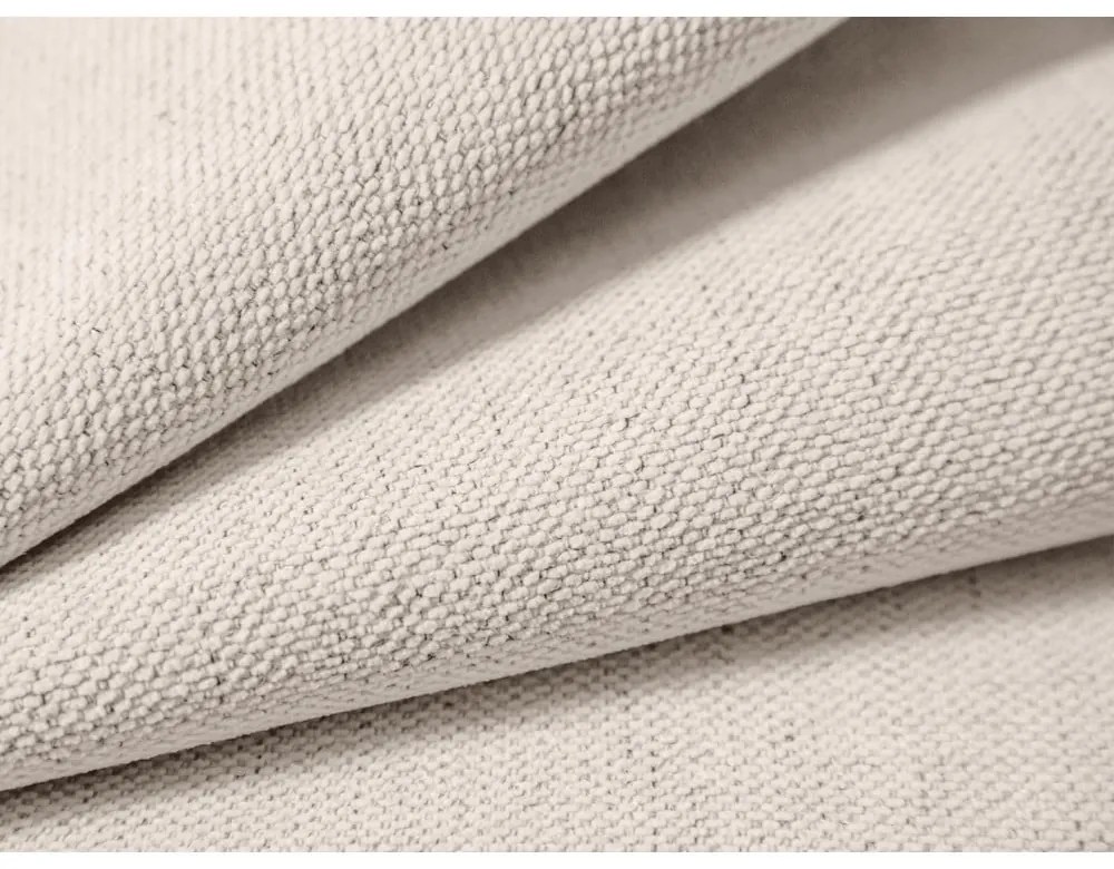 Krémová čalúnená dvojlôžková posteľ s úložným priestorom s roštom 200x200 cm Lupine – Micadoni