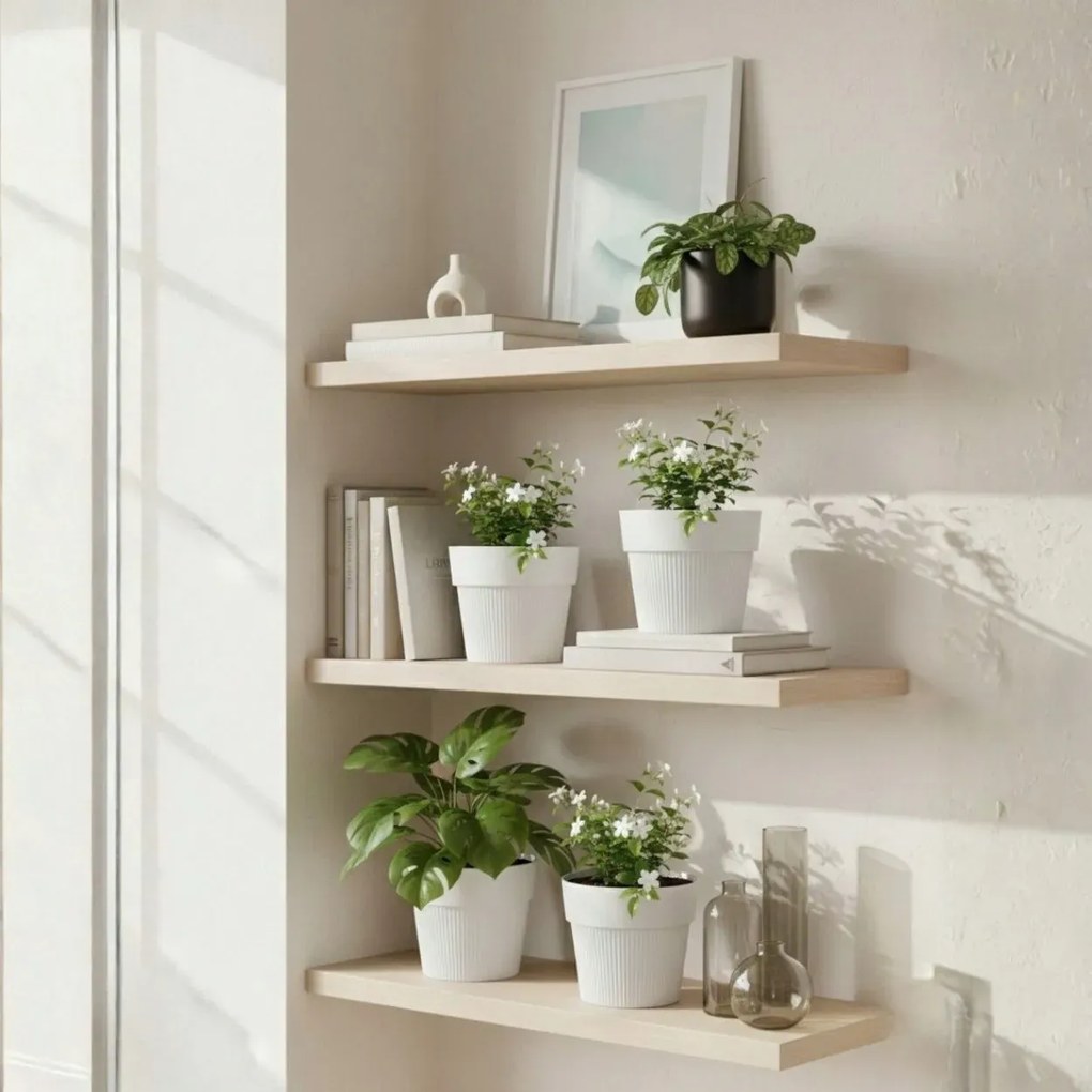 Sada 4 ks květináčů Silva Line bílá