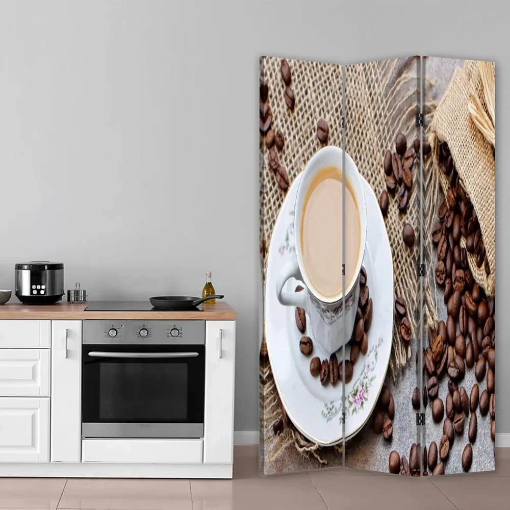 Gario Paraván Rozptýlené kávové zrná Rozmery: 145 x 170 cm, Prevedenie: Klasický paraván