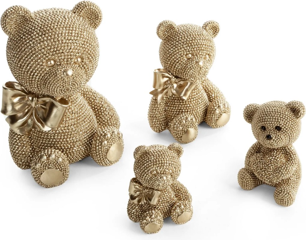 DEKORAČNÁ SOŠKA BEAR 10X13 CM ŠAMPANSKÁ