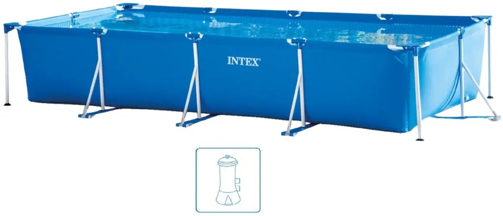 INTEX SMALL FRAME POOLS Bazén 450 x 220 x 84 cm s kartušovou filtráciou 28274NP