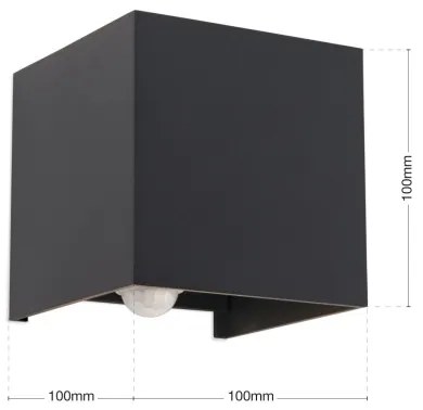 Orion AL 11-1314 - LED vonkajšie nástenné svietidlo s čidlom CUBE-S LED/13W/230V