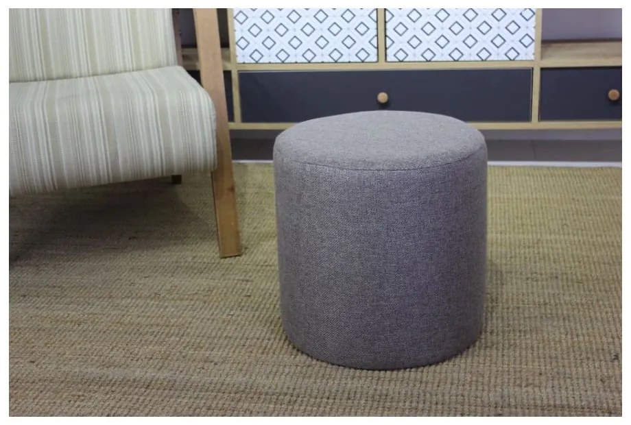 Sivý taburet Silindir – Balcab Home