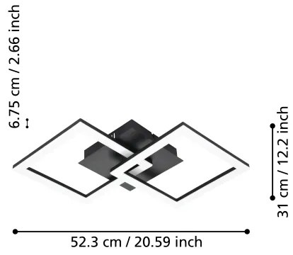 Eglo 31774 - LED Stmievateľné stropné svietidlo PARANDAY-Z LED/21,5W/230V