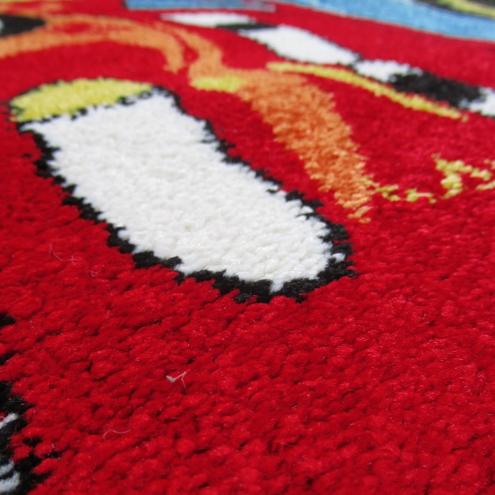 DY Detský modrý koberec s motívom McQueen 06 Rozmer: 160x220 cm