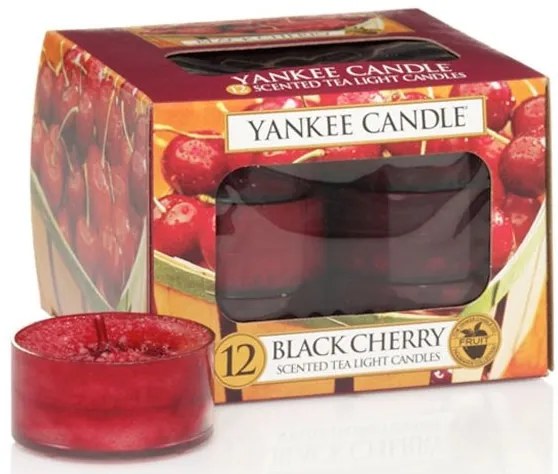 Yankee Candle vonné čajové sviečky Black Cherry