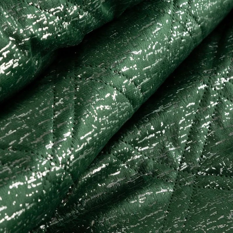 Dekorstudio Zamatový prehoz na posteľ LUIZ s lesklým vzorom - tmavozelený Rozmer prehozu (šírka x dĺžka): 200x220cm