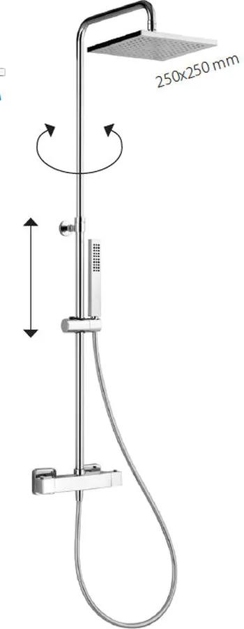 UNA Alpi Una - Sprchový systém, chróm 57SP7151