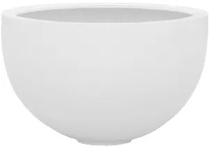 Fiberstone Glossy white bowl L 60x38 cm