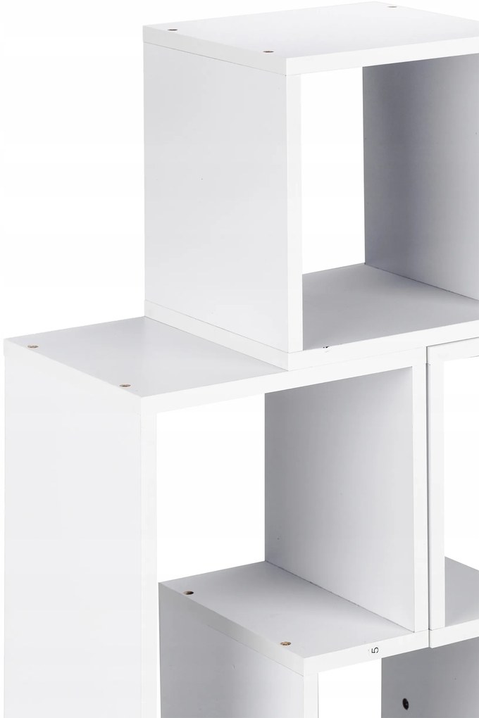 Regál na knihy, modulárna skriňa, komoda, police, BIELA