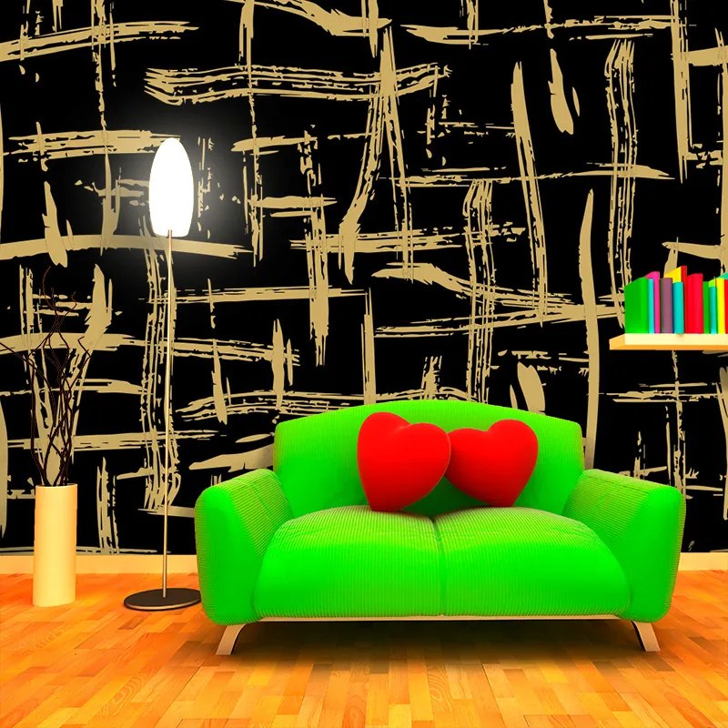Sablio Tapeta Zlaté Maľovanie - 125x75 cm